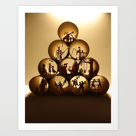 Pyramid of rolls 1 (Pyramide des rouleaux 1) Art Print