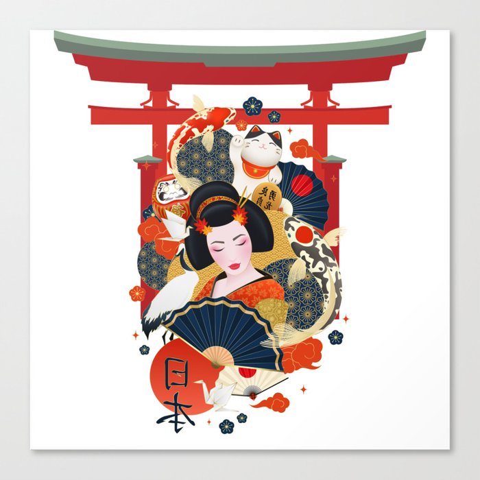 Traditional Geisha Japan Canvas Print