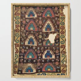 Pyramid Anatolian Rug Digital Painting Serving Tray