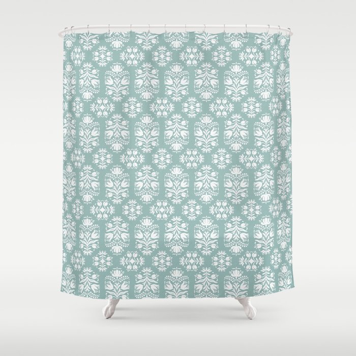 Vintage Floral Damask Shower Curtain By Antiqueimages Society6