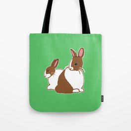 Chocolate Dutch Rabbits Tote Bag