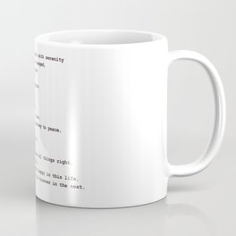 Serenity Prayer #minimalism Coffee Mug