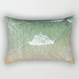 Aerial Beach View Rectangular Pillow