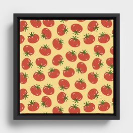 Tomato Lover - Yellow Framed Canvas