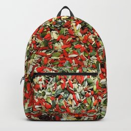 Mix seeds in olive & red Backpack