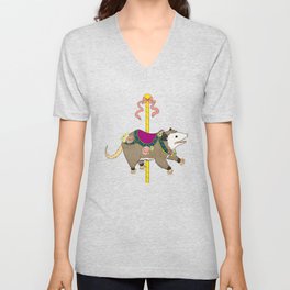Opossum Carousel V Neck T Shirt