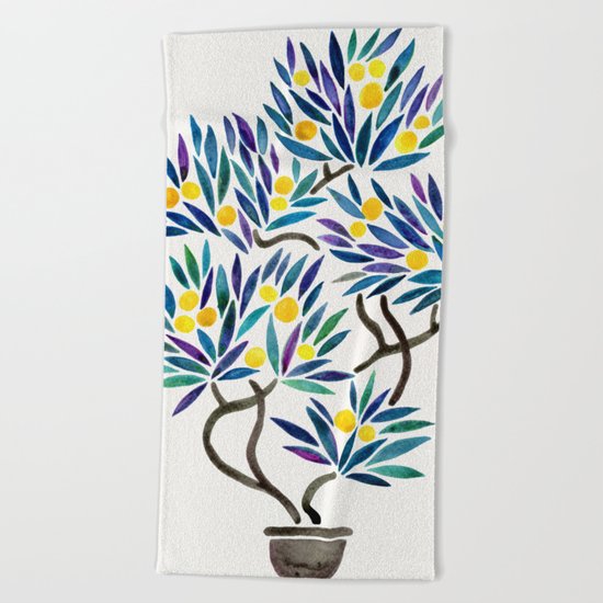 Bonsai Fruit Tree – Lemons Beach Towel