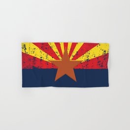 Arizona Flag Grunged Hand & Bath Towel