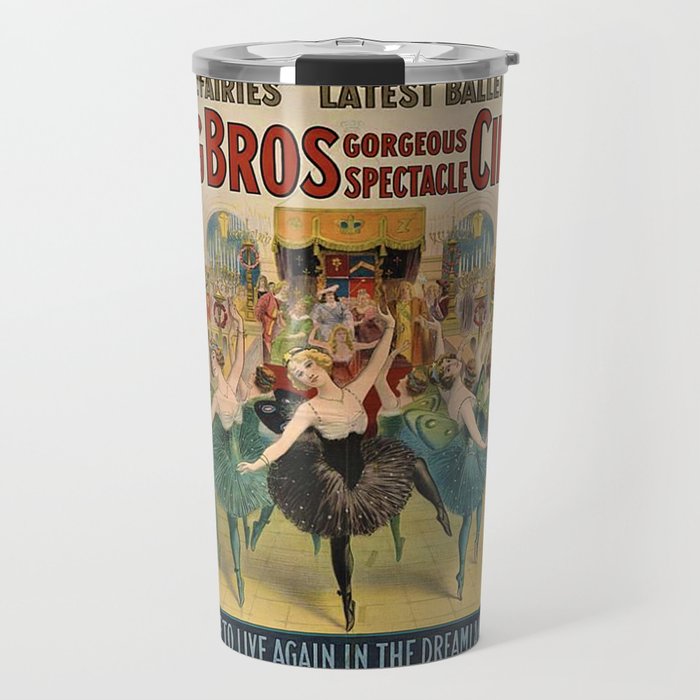1896 Ringling Brothers Big Top Circus 'Dance of the Fairies' Vintage Poster Travel Mug