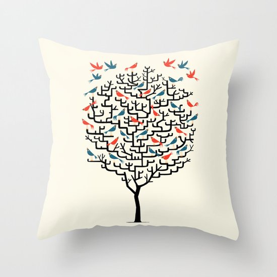 Out On a Lark Throw Pillow