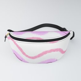 Pink abstract pastel watercolor art Fanny Pack