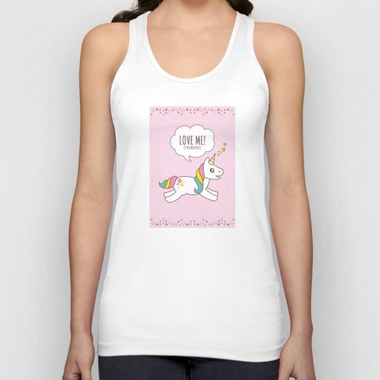 Valentine's Day - Love Me Unicorn Unisex Tank Top
