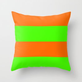 Neon Orange And Green Collection Throw Pillow