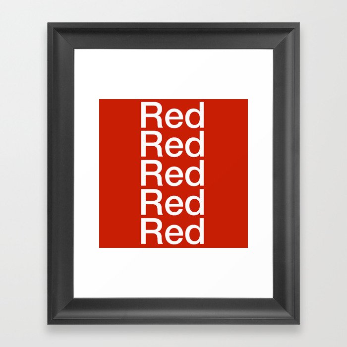 red Framed Art Print