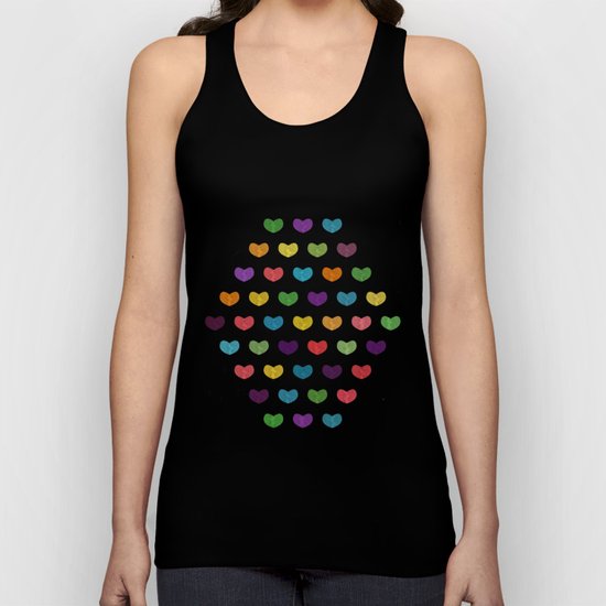 Colorful hearts II Unisex Tank Top