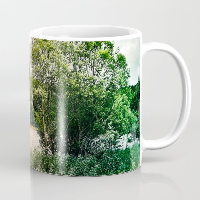 Vintage summertime rainbow river landscape Coffee Mug