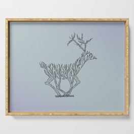 Deer Branches Serving Tray