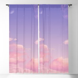 Sky Purple Aesthetic Lofi Blackout Curtain