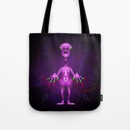 Fun Pink Alien Telepathic Power Tote Bag