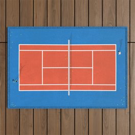 Match Point | Aerial Illustration Outdoor Rug