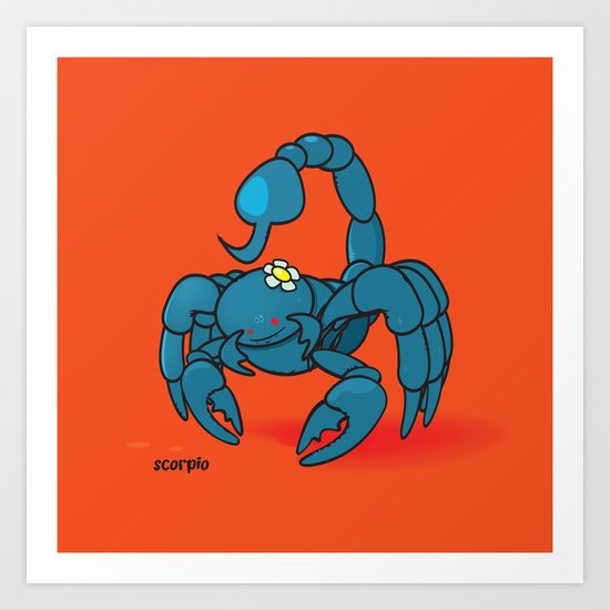 funny zodiac/scorpio Art Print