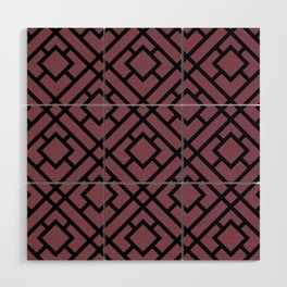 Black and Purple Tessellation Line Pattern 24 Pairs DE 2022 Popular Color Mahogany Cherry DE5020 Wood Wall Art