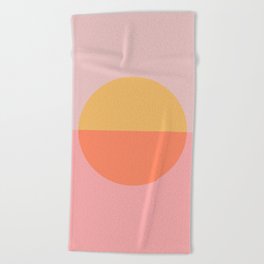 Retro Pastel Aesthetic Summer Sunset Beach Towel