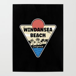 Windansea Beach California Seashore Poster