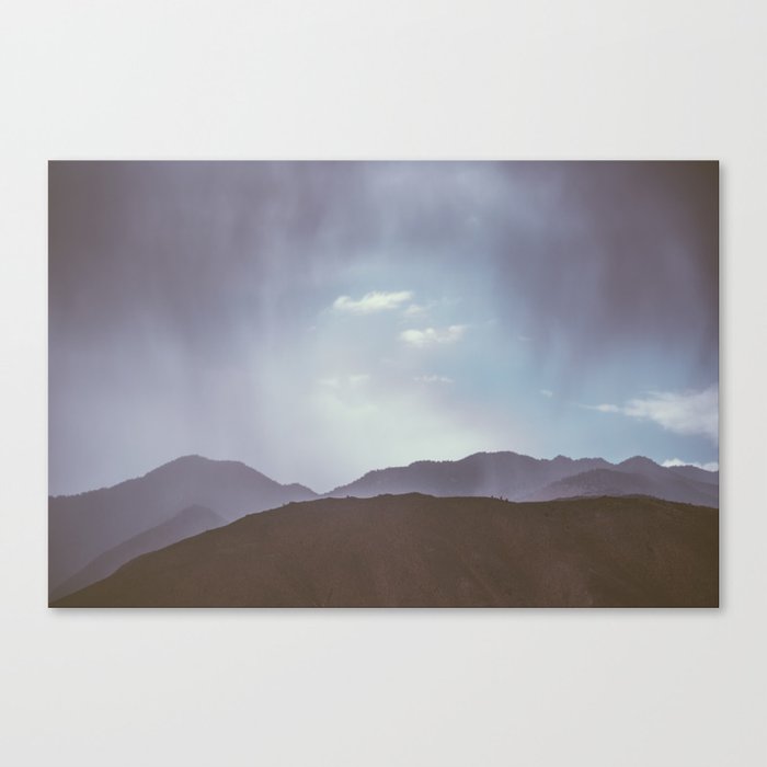 Storm brewing over the Alabama Hills Canvas Print