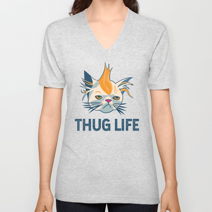 Thug life V Neck T Shirt