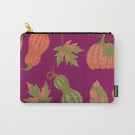 Green and Orange Pumpkin Texture. Colorful Seamless Pattern Carry-All Pouch