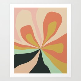 Retro Floral #1 - Abstract Art Print Art Print