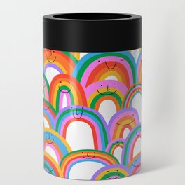 Diverse colorful rainbow seamless pattern illustration Can Cooler