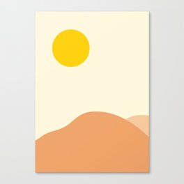 Walking in the desert Canvas Print