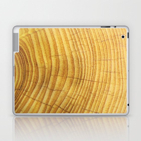 Yellow wood Laptop & iPad Skin