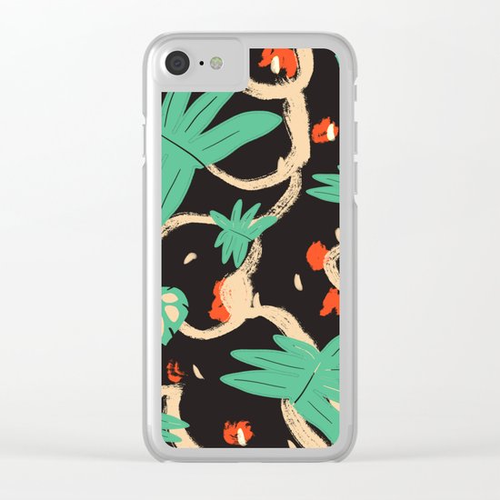 Jungle pattern Clear iPhone Case