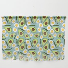 Cute Egg and Avocado Print Wall Hanging