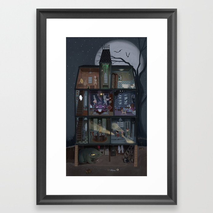 The Haunted House Framed Art Print