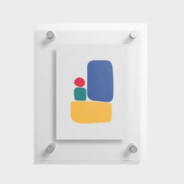 Abstract Geometric Shape Red Green Blue Yellow Floating Acrylic Print