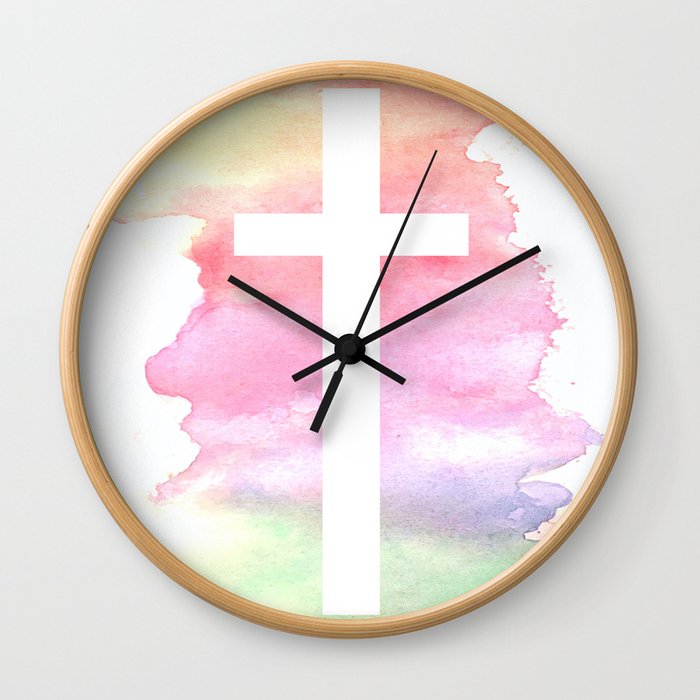 Cross- Landscape / Sunset Wall Clock