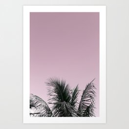 Good Vibes Pink Palm Photography Art Print | Palm Branch, Pink, Colorful, Palm, Tropical, Courageous Fine Art, Photo, Travel, Modern Boho, Beach 