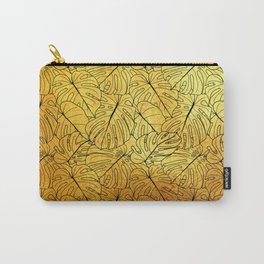 Gold Monsteras Carry-All Pouch