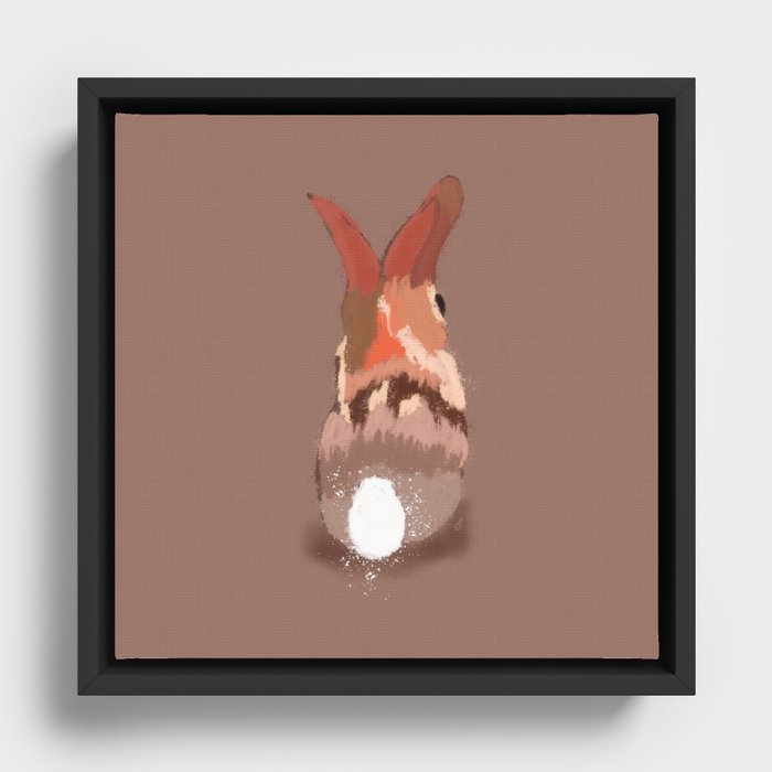 Bunny Butt - Fiery Chocolate Framed Canvas
