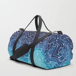 blue water wave mosaic colorgrade Duffle Bag
