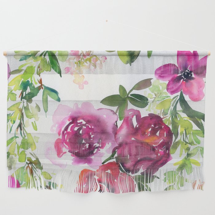 the pink flowers N.o 5 Wall Hanging