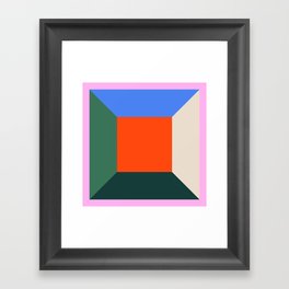 Chromatic Window 3 - Modern Geometric Minimalism Framed Art Print