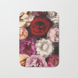 Pink, White, and Red Roses Bath Mat | Photo, Wallart, Blush, Flowers, Rosepetals, Red, Scan, Purple, Rose, Floral 
