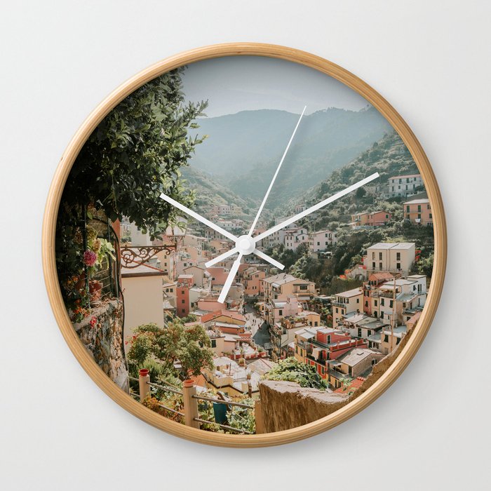 Italy - Via con me in Riomaggiore Wall Clock