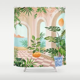 Tropical Beach Villa #30 Shower Curtain