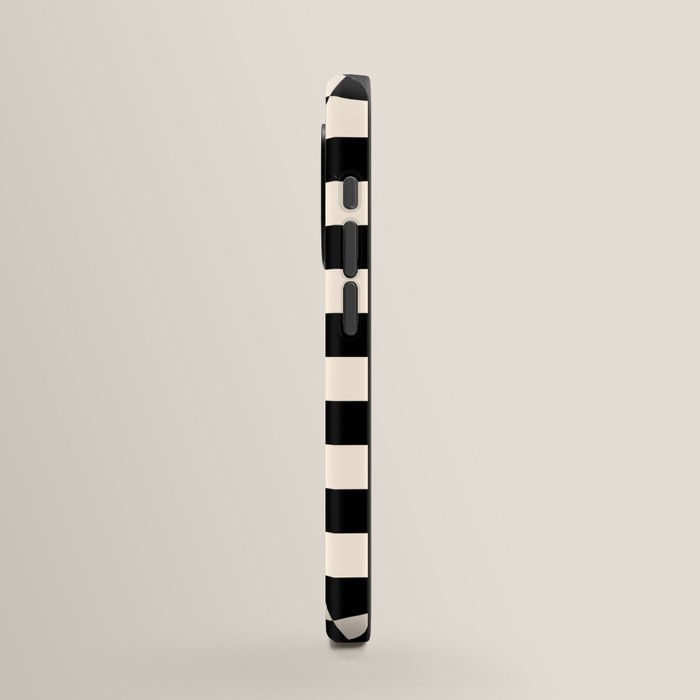 Checkerboard Mini Check Pattern in Black and Almond Cream